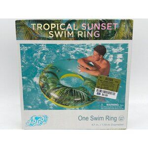Tropical Sunset Inflatable Swim Ring By Bestway 47 In Diameter For Ages 12+